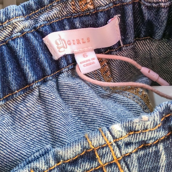 GB Girls Button Denim Mini Skirt - Picture 3 of 3